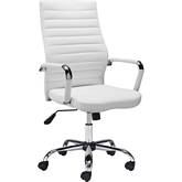 Primero Office Chair in White Leatherette