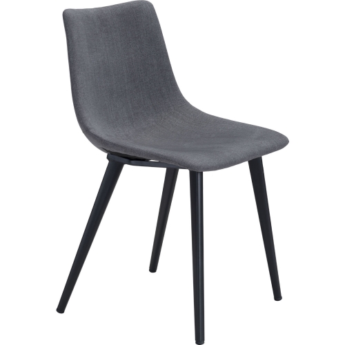 Daniel Dining Chair in Gray Fabric (Set of 2)