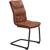 Sharon Dining Chair in Vintage Brown Leatherette (Set of 2)