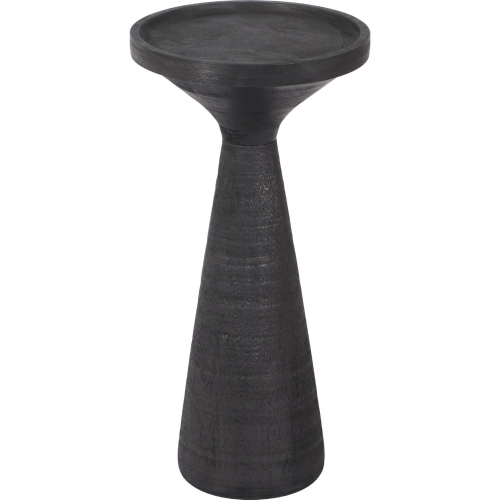 Omni Side Table in Matte Black Mango Wood