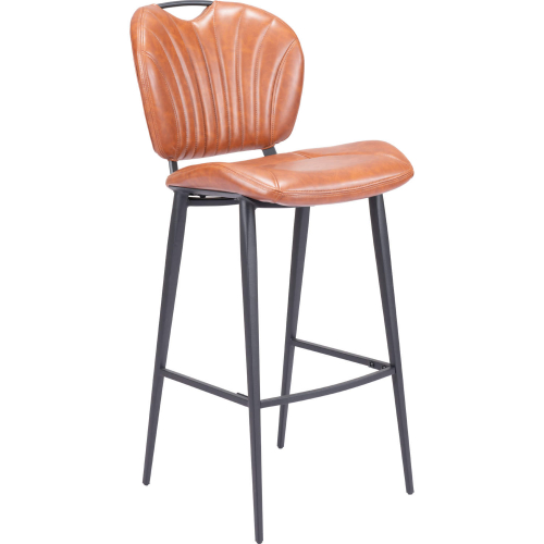 Terrence Bar Stool in Vintage Brown Leatherette