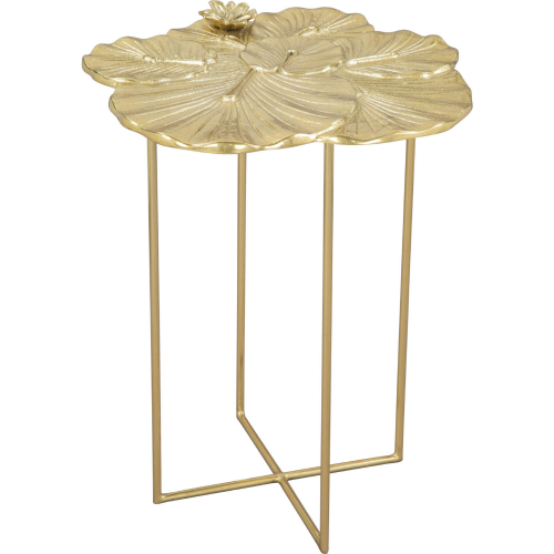 Lotus Side Table in Gold Aluminum