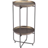 Bronson Accent Side Table Set in Bronze & Gray Steel