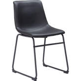 Smart Dining Chair in Black Leatherette (Set of 2)