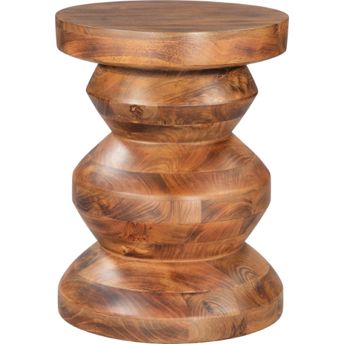 Kerala Side Table in Brown Finish Wood