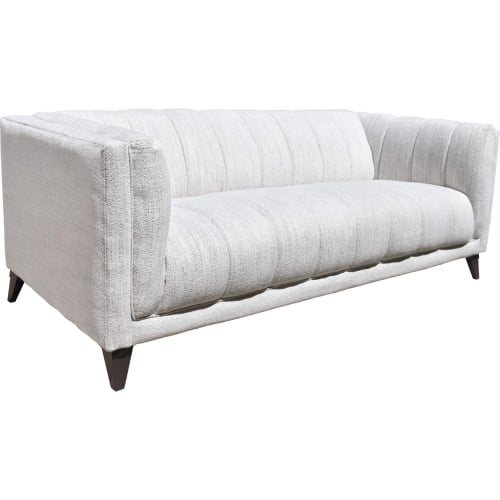 Punta Cana Sofa in Vertical Channel Tufted Snow Beige Fabric