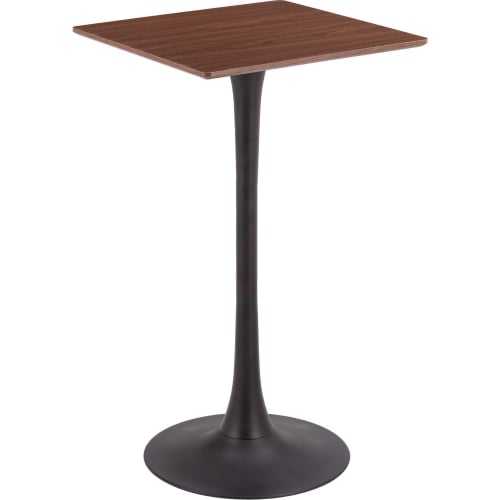 Valleta Bar Table in Brown MDF & Black Steel