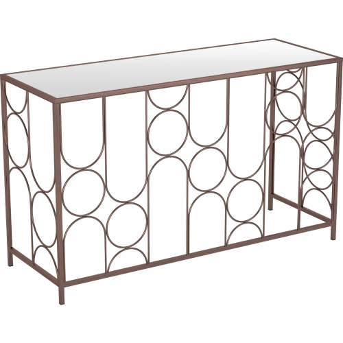 Convale Console Table in Bronze & Mirror Glass