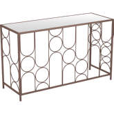 Convale Console Table in Bronze & Mirror Glass