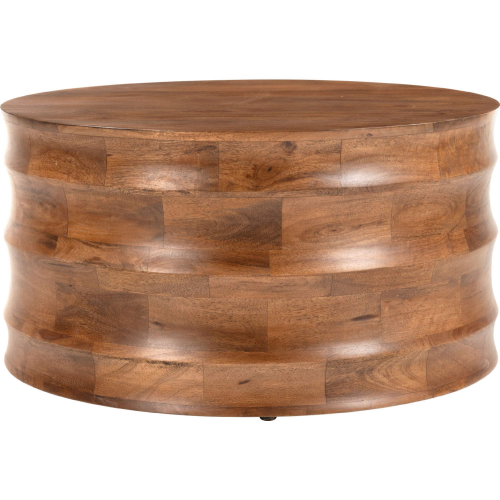 Antium Coffee Table in Walnut Finish Mango Wood