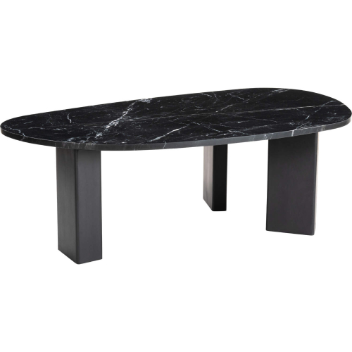 Aberdeen Coffee Table in Black Marble & Wood