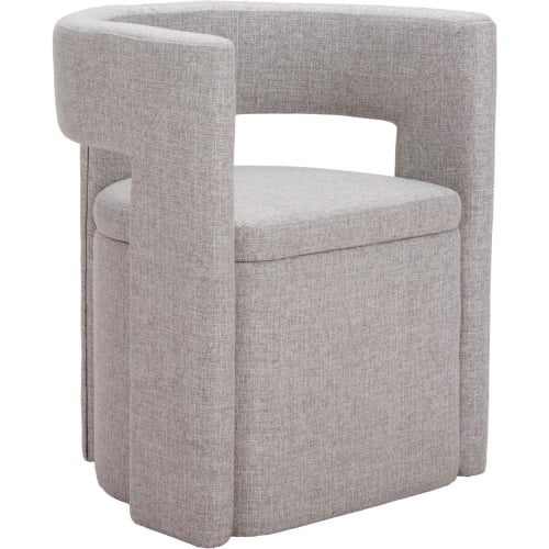 Papua Dining Chair in Gray Performance Fabric