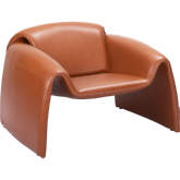 Horten Accent Chair in Brown Leatherette