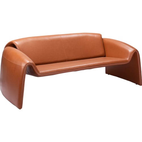 Horten Sofa in Brown Leatherette