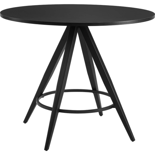 Dinos 36" Dining Table in Black MDF & Steel