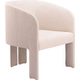 Hull Accent Chair in Beige Fabric