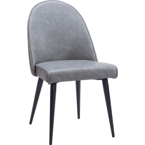 Silloth Armless Dining Chair in Gray Leatherette (Set of 2)