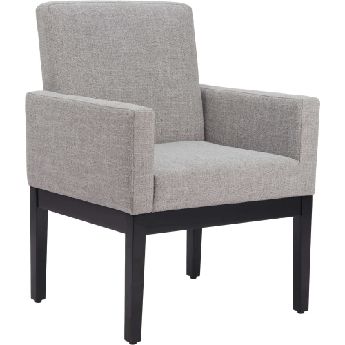 Senzil Dining Chair in Gray Performance Fabric & Black Wood