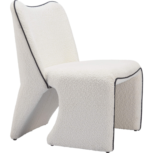 Novo Accent Chair in Ivory Shearling Style Fabric