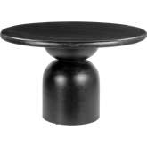 Hals 48" Dining Table in Black Finish Wood