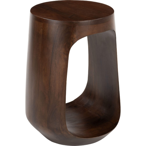 Okno Side Table in Walnut Finish Mango Wood