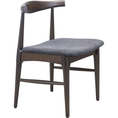 Tuzka Dining Chair in Gray Performance Fabric & Espresso (Set of 2)