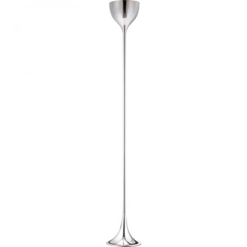 Neutrino Floor Lamp in Chrome w/ Teardrop Shape Shade