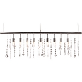 Shooting Stars Ceiling Lamp w/ Chrome Rod w/ Dangling Crystals