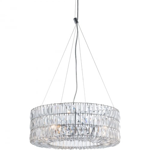 Jena Ceiling Lamp in Chrome & Crystals