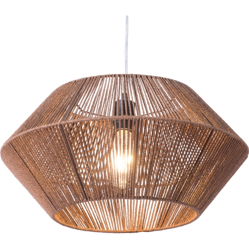 Kendrick Ceiling Lamp in Brown Rope & Steel