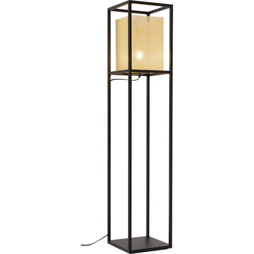 Yves Floor Lamp in Gold & Black Steel