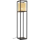 Yves Floor Lamp in Gold & Black Steel