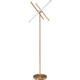 Garza Floor Lamp in Brushed Brass Finish Steel