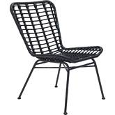 Lorena Outdoor Dining Chair in Black Synthetic Weave (Set of 2)