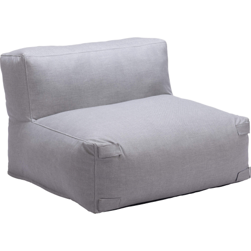 Luanda Outdoor Middle Chair Sectional Sofa Unit in Gray Fabric