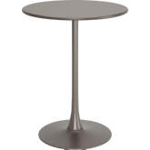 Soleil Outdoor 31.5" Bar Table in Taupe Powder Coated Metal