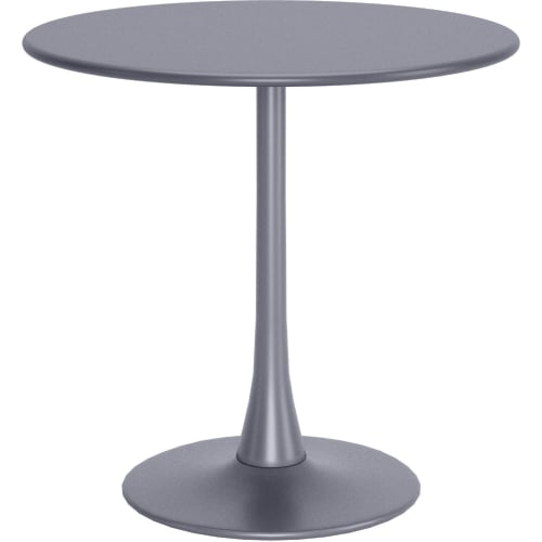 Soleil Outdoor 31.5" Dining Table in Gray Powder Coated Metal