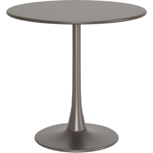 Soleil Outdoor 31.5" Dining Table in Taupe Powder Coated Metal