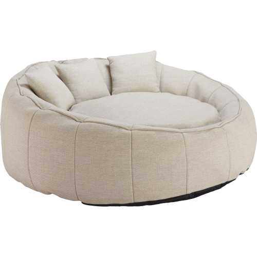 Kime Outdoor Daybed in Beige Olefin Outdoor Fabric