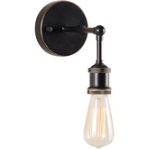 Miserite Wall Lamp Antiqued Black w/ Gold Hightlights