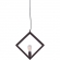 Rotorura Ceiling Lamp in Rust Metal Open Diamond Shape