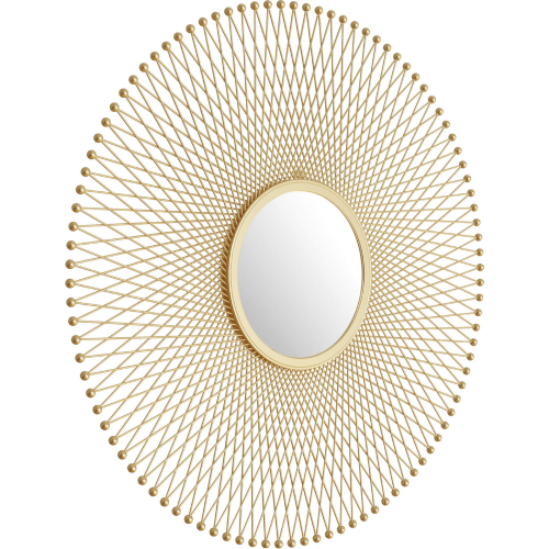 Glow Round Mirror in Gold Finish