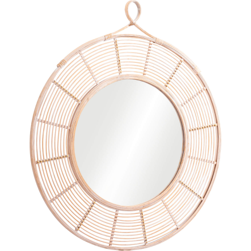 Lobo Mirror in Natural Color PE Rattan Weave