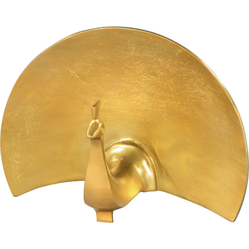 Fan Statue in Gold Aluminum