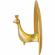 Fan Statue in Gold Aluminum