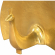 Fan Statue in Gold Aluminum