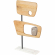 Wize Statue in Mango Wood, Aluminum & White Marble
