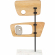Wize Statue in Mango Wood, Aluminum & White Marble